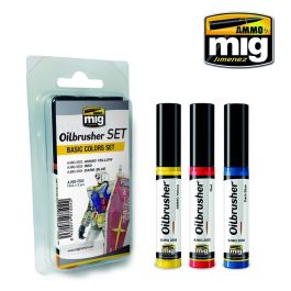 Ammo Mig Oilbrusher Basic Colors Set