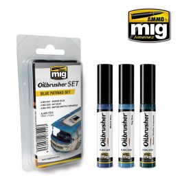 Ammo Mig Oilbrusher Blue Patinas Set