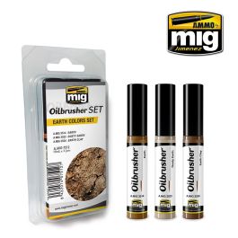 Ammo Mig Oilbrusher Earth Colors Set