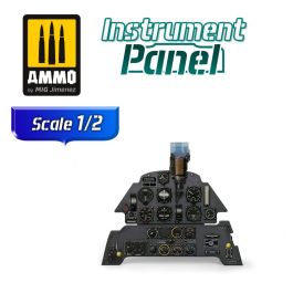 Ammo Mig Messerschmitt Bf 109 E - Instrument Panel 1/2 Scale 2D Print On MDF