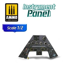 Ammo Mig Focke Wulf Fw 190 A3 - Instrument Panel 1/2 Scale 2D Print On MDF
