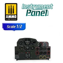 Ammo Mig Messerschmitt Me 262 A1 - Instrument Panel 1/2 Scale 2D Print On MDF