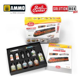 Ammo Mig Rail Center Solution Box Mini #02 American Trains. All Weathering Products
