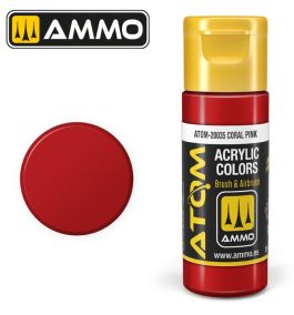 Atom: Coral Pink Acrylic Paint 20ml Bottle