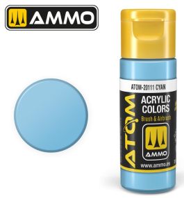Atom: Cyan Acrylic Paint 20ml Bottle