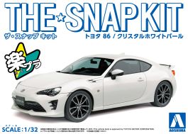 Aoshima 1/32 SNAP KIT #08-CW Toyota 86 (Crystal White Pearl)