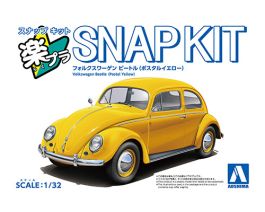 Aoshima 1/32 SNAP KIT #20-PY Volkswagen Beetle (Postal Yellow)