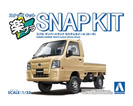 Aoshima 1/32 SNAP KIT #05CU-KI Subaru Sambar Truck Custom Wheels (Khaki)  Truck kits