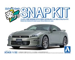 Aoshima 1/32 SNAP KIT #03CU-MJ Nissan R35 GT-R 2024 Custom Wheel (Millennium Jade)