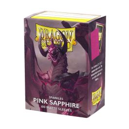 Dragon Shield Sleeves Matte Sparkles Pink Sapphire 100ct