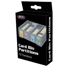 Collectible Card Bin Partitions Grey