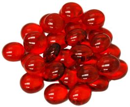 Crystal Red Glass Stones in 5.5` Tube (40)