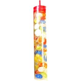 Catseye Mixed Colors Glass Stones in 5.5` Tube (40)