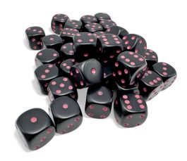 d6Cube 12mm Opaque Black with Pink (36)