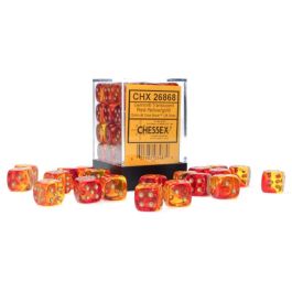 d6Cube 12mm Gemini TR Red-Yellow/Gold (36)
