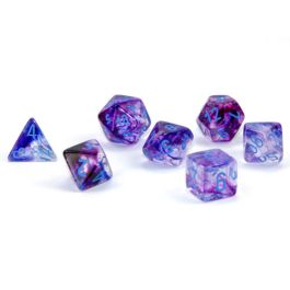Nebula: Polyhedral Nocturnal/blue Luminary 7-Die Set