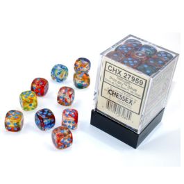 Nebula: 12mm d6 Primary/blue Luminary Dice Block (36 dice)