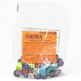 d6 Bag 16mm Assorted Signature with pips(50)