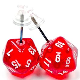 Stud Earrings TR RD Mini d20