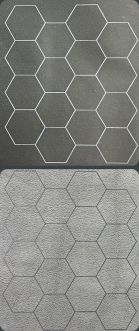 Megamat 1`` Hex Reversible Black-Grey 34.5``x48``