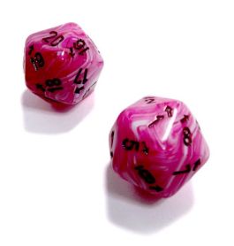 Vortex Pink/black Countup&down d20