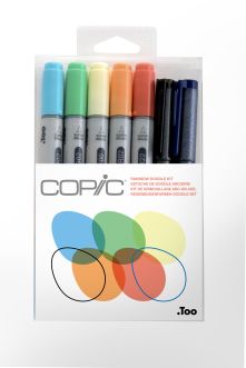Copic Ciao Marker 7pc Doodle Kit, Rainbow