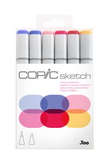 Copic Sketch Marker Floral Favorites II 6Pc Set