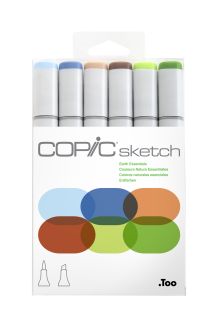 Copic Sketch Marker Earth Essentials 6Pc Set