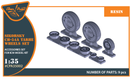 Clear Prop 1/35 CH-54A Tarhe wheel set for ICM kits