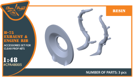 Clear Prop 1/48 Hawk H-75 M/N/O resin exhaust for CP kit