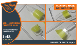 Clear Prop 1/48 A2D-1 Skyshark double-sided painting mask on "yellow kabuki paper" for Clear Prop kits