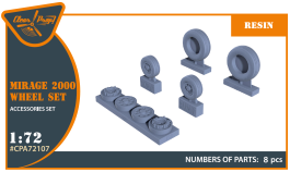 Clear Prop 1/72 Mirage-2000 wheel set