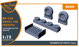 Clear Prop 1/72 Me-410 B-1/U2/U4/R4 wheel set and exhausts