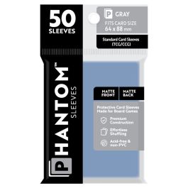 Phantom: Protective Sleeves: Matte/Matte Gray Size (50)