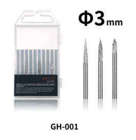 Dspiae GH-001  Double Cut Tungsten Carbide Rotary Burr*3