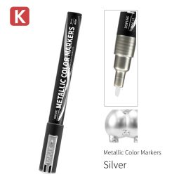 DSPIAE Super Metallic Color Markers - Silver (3 Pack)