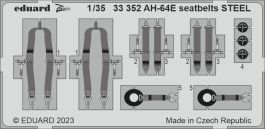 Eduard 1/35 AH-64E seatbelts STEEL [Photo-Etched Set]