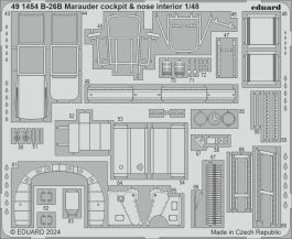 Eduard B-26B Marauder cockpit & nose interior 1/48 Photo etched set for ICM