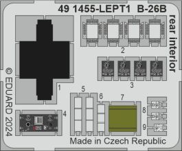 Eduard B-26B rear interior 1/48 Photo etched set for ICM