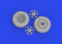 Eduard FM-1 wheels 1/48 Brassin for TAMIYA