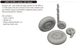 Eduard 1/48 Bf 109K-4 wheels [Brassin], for EDUARD