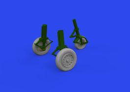 Eduard J-35 Draken wheels Type 1 1/48 Brassin for HASEGAWA