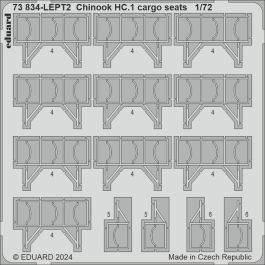 Eduard Chinook HC.1 cargo seats 1/72 Photo Etched Set for AIRFIX