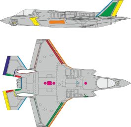 Eduard F-35B RAM coating 1/72 Mask for TAMIYA