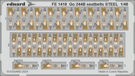 Eduard Go 244B seatbelts STEEL 1/48 Zoom Set for ICM