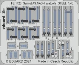 Eduard Gannet AS.1/AS.4 seatbelts STEEL 1/48 Zoom set for AIRFIX