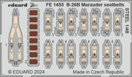 Eduard B-26B Marauder seatbelts steel 1/48 Zoom set for ICM