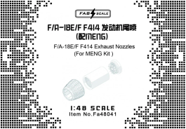 Fab Scale 1/48 F/A-18E/F/G F414 Afterburner & Exhaust Nozzles(For MENG Kit)