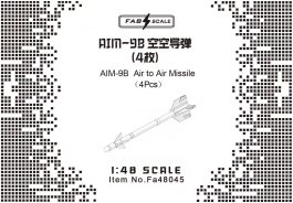 Fab Scale 1/48 US AIM-9B Siderwinder (4 Pcs)