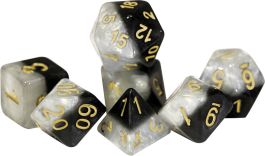 Halfsies Dice: Yin Yang (12d6 Dice Set)